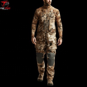 Salopette de chasse camouflage pour homme, avec genoux renforcés, poches cargo verticales doubles à fermeture éclair sur la poitrine et poches à rabat - Product Image 3