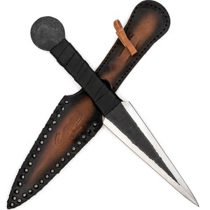 Cuchillo de Caza Recto de Acero al Carbono Estilo Medieval, Hecho a Mano por UMER FAROOQ, Personalizado, DIY, OEM, con Hoja de Punta Clip y Longitud Total de 12 Pulgadas - Product Image 5