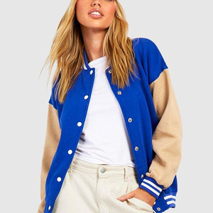 Chaqueta Universitaria para Mujer, Chaqueta Bomber de Lana Personalizada con Letras Escolares, Chaqueta de Béisbol, Bordado OEM ODM, Fábrica Mayorista - Product Image 5