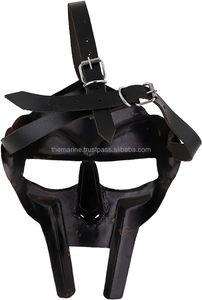 Máscara MF de Metal Pulido, Estilo Gladiador Romano, Villano Loco, Vikingo, Acero Plateado, Armadura Completa para Disfraz de Halloween - Product Image 5