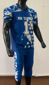 Uniforme de football américain pour hommes de haute qualité, personnalisé, 100% coton respirant, avec chemise, pantalon et styles variés, fabriqué au Pakistan par Hash - Product Image 4