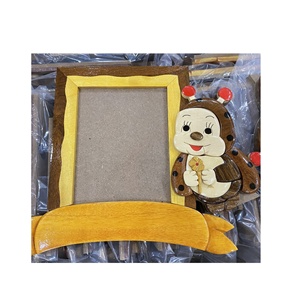 Vietnam Custom Intarsia-style Wood <b>Picture</b> <b>Frame</b>/ Handcrafted Wooden Intarsia Signs for Kids' Room Wall Decor Gift - Product Image 1