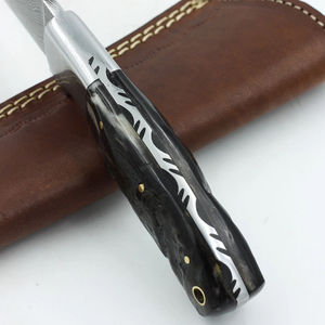 Cuchillo de Camping Portátil de Alta Calidad, Cuchillo de Supervivencia de Acero de Damasco, Hoja de Plástico, Material Inoxidable, OEM Disponible - Product Image 4