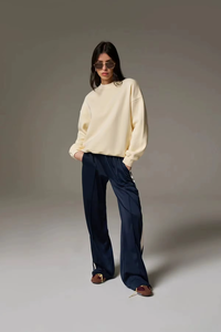 High Quality Women Sweatshirt Oversized Fleece Hoodie Crewneck Casual Streetwear Gym Wear OEM ODM Supplier - Product Image 5