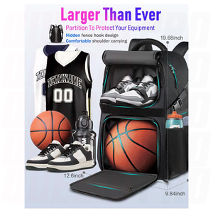 Premium Basketball Bag Backpack with Ball <b>Holder</b> <b>Shoes</b> Compartment Large Capacity Sports Travel Backpack for Training Gym School - Product Image 6