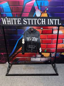 Custom Vintage Zipper Embroidered Rhinestone Streetwear Silk Screen Printing Acid Wash Oversized 100% Cotton Winter Men Hoodies - Product Image 2