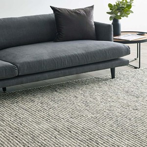 Tapis texturé gris ivoire épais, tissé à la main, moderne, neutre, aspect doux, pour salon, chambre, décoration intérieure, revêtement de sol - Product Image 3