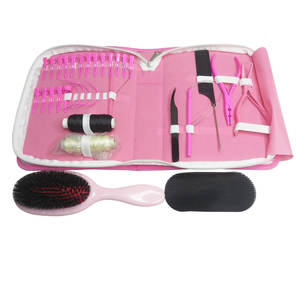 Professional Hand Tied Hair Extension Tool Kit <b>Set</b> With Needle Professional Hair Extension & Beading Tool Kit <b>Plier</b> - Product Image 2