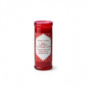VELON VOTIVO Bougie parfumée rouge d'aromathérapie en cire de paraffine avec pot en verre pour la Saint-Valentin - Product Image 2