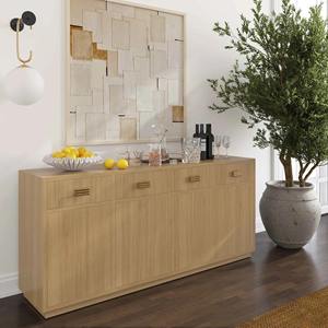 Stylish Handmade Solid Wood <b>Sideboard</b> Cabinet with Four Doors for Bedroom <b>Kitchen</b> Storage Solutions and Home Decor Enhancement - Product Image 3