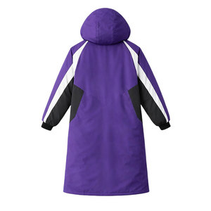 Best Selling Custom logo Printed Swim Parka Waterproof Hooded Long Coat Thermal Lined Changing Robe for Swimmers - Product Image 4