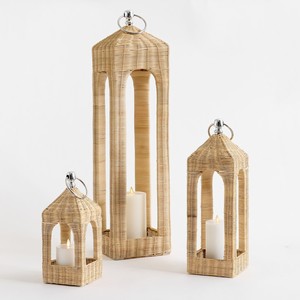 Trending design rattan <b>tealight</b> <b>lanterns</b> good quality natural <b>lantern</b> lights candle holder display - Product Image 6