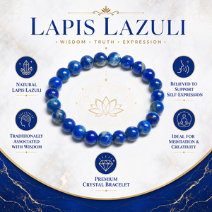 Natural Lapis Lazuli 8mm Round Gemstone <b>Stretch</b> <b>Bracelet</b> Crystal Beaded <b>Bracelet</b> Wholesale Supply - Product Image 2