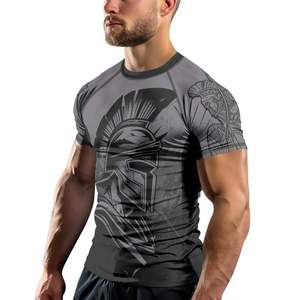 Vente en gros de rashguards à manches longues pour hommes, design personnalisé pour club, impression par sublimation, compression, surf, t-shirt, vêtements de BJJ et de boxe - Product Image 4
