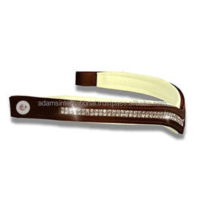 Bandes de sourcils de bride de cheval en cuir ornées - Product Image 6