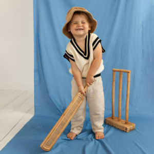Ensemble de cricket en rotin fait main, jouets éducatifs pour enfants, jouet sportif pour enfants, jeu intérieur/extérieur - Product Image 3