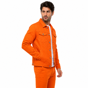 Chaqueta vaquera para hombre que ofrece un estilo informal y sencillo para el día a día, con una silueta cómoda y duradera, y un diseño versátil para viajes, trabajo y ocio. - Product Image 4