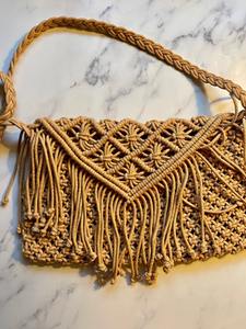 Pochette de soirée de luxe pour femme, en crochet texturé, durable, pliable, taille personnalisée, sac à main à bandoulière - Product Image 6