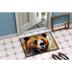 Grizzly Bear Doormat Non-Slip Washable Low Pile Indoor/<b>Outdoor</b> Entryway <b>Rug</b> 24H X 36W Front Door Mat - Product Image 4