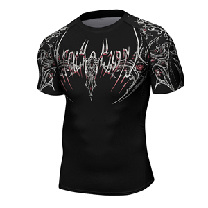 Camiseta de Compresión de Manga Corta Personalizada para Hombre, Secado Rápido, Sublimación, Ropa Deportiva de Entrenamiento, Fabricante OEM - Product Image 2