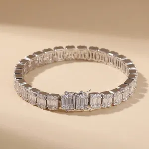 Luxury <b>Women</b>’s Tennis <b>Bracelet</b> 7 Inch 925 <b>Sterling</b> <b>Silver</b> | Four Prong Brilliant Lab Grown Diamond | IGI Certified Elegant Fine - Product Image 3