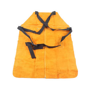 Delantales de Soldadura de Cuero Vacuno de Alta Calidad, Delantales de Seguridad Laboral con Bolsillos, Delantales de Soldadura Resistentes al Fuego - Product Image 1