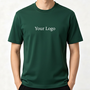 เสื้อยืดโอเวอร์ไซส์ผู้ชายสไตล์โมเดิร์น ระบายอากาศได้ดี แขนสั้น สีเขียว ดีไซน์โลโก้ด้านหน้า เหมาะสำหรับใส่ในฤดูร้อน เสื้อยืดโอเวอร์ไซส์ผู้ชายสุดเท่ - Product Image 4