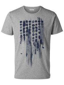 เสื้อยืดผู้ชายคุณภาพสูง ผลิตจากผ้าฝ้าย 100% ซักได้ ไม่เป็นขุย เป็นมิตรต่อสิ่งแวดล้อม พร้อมลายพิมพ์ซิลค์สกรีนแบบกำหนดเอง แขนสั้น - Product Image 3