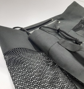 Sac de transport de football en maille ronde personnalisé avec bandoulière réglable, design minimaliste portable, noir, 22 pouces, pour hommes - Product Image 4