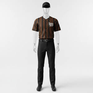 Uniforme de Béisbol y Sóftbol de Manga Corta de Alta Calidad, Hecho a Medida, Talla Grande, Poliéster Antibacterial de Secado Rápido, Impresión por Serigrafía - Product Image 1