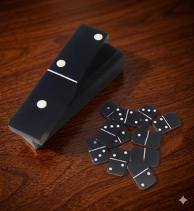 2025 jeux de société classiques en résine les plus vendus Double 6 dominos coffret cadeau 28 carreaux avec boîte en résine étui en bois Juegos De Mesa - Product Image 1