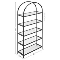 Design moderne durable H x 32_7 Etagere Bibliothèque Mobilier d'intérieur pour la maison Salon Salle à manger Hôtel Acier Métal Matériel ODM/OEM