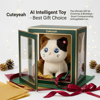 Peluche interactive AI Chat Chaton Calico Compagnon vocal Animal en peluche Boîte cadeau OEM Personnalisé Vente en gros