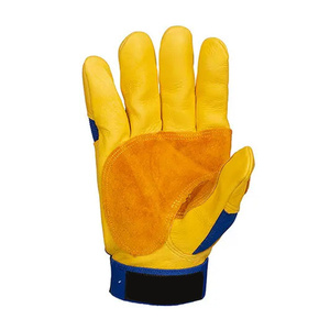 Gants de travail mécaniciens en cuir grainé de daim robuste, durables et de sécurité, avec dos en spandex pour la construction - Product Image 2