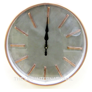 Modern Minimalist Hanging Quartz Analog <b>Silent</b> <b>Wall</b> <b>Clock</b> with Light Grey Silver Finish for Apartment Living Room - Product Image 2