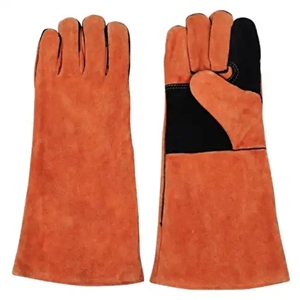 Guantes de Soldadura de Argón de Cuero Vacuno Amarillo de Alta Calidad, Reforzados, Forrados de Algodón, Guantes de Seguridad Industriales con Puño de Seguridad - Product Image 5