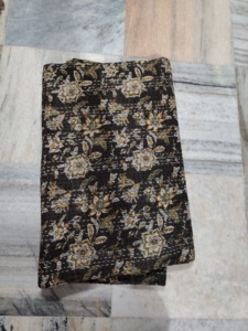 Floral Printed Cotton Blanket Black fabric print Reversible Kantha Quilt <b>Bedspread</b> Women Adult Home Decor Gift for her - Product Image 1