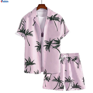BOBBIN INDUSTRIES Conjunto de Verano Personalizado para Hombre, Estilo Hip Hop, Tejido de Punto Transpirable de Spandex/Algodón, Estampado por Sublimación, con Botones - Product Image 3