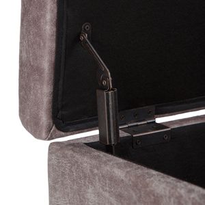 Owen Pouf Contenitore Grigio Taupe Effetto Invecchiato, Tavolino da Caffè, Sgabello e Pouf Eleganti - Product Image 2