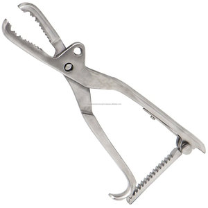 Pince à os Lambotte Farabeuf à mâchoires réglables manuellement avec cliquet, instrument chirurgical orthopédique en acier inoxydable - Product Image 2