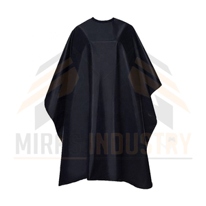 ผ้าคลุมตัดผมโพลีเอสเตอร์แบบยูนิเซ็กซ์ สีดำ กันน้ำ ชุดทำงาน - Product Image 3