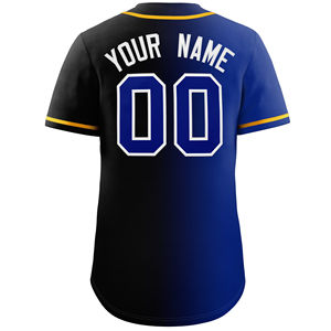 Camiseta de béisbol de malla de algodón personalizada al por mayor con estampado de rayas, cuello en V, estilo oversize y corte cropped - Product Image 6