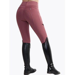High Quality 4-way Stretch Horse Riding Breeches <b>Leggings</b> Tights <b>Equestrian</b> Wear Pants on Technical Fabric with Soft Feel - Product Image 4