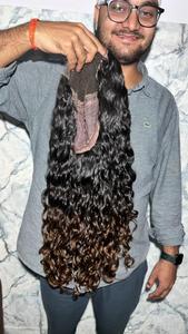 วิกผมลูกไม้แบบพรีเมี่ยมทำจากผมมนุษย์แวววาวดูสมจริงสวมใส่สบายมัดผมด้านหน้าแบบ HD - Product Image 5