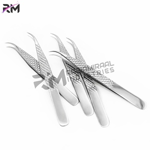 Pince à épiler RMI en argent avec logo personnalisé, pointe fine, en acier inoxydable durable, outil de pratique esthétique - Product Image 6