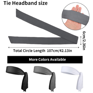 Bandeau de sport extérieur unisexe en coton fin, réglable et élastique, pour yoga et gym, idéal pour l'été - Product Image 2