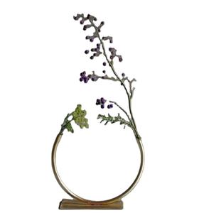 Best Minimalist circular metal ring flower <b>vase</b> modern ikebana inspired design luxury tabletop decor for contemporary home hotel - Product Image 1