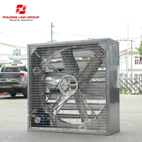 Ventilateur axial Phuong Linh Group 36 pouces à pales en aluminium 1450 tr/min avec roulement à billes couleur argent AC 220V