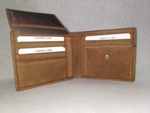 Portefeuilles en cuir véritable avec broderie artisanale unique au fil Zarri, porte-cartes RFID, pochette de luxe, idéal pour un cadeau, avec emblème et design artistique personnalisé - Product Image 5