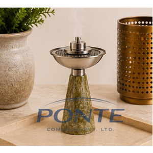 Quemador de incienso árabe moderno de resina y metal, soporte de incienso hecho a mano, Mabkhara para Oud y fragancia del hogar, elegante decoración islámica. - Product Image 2